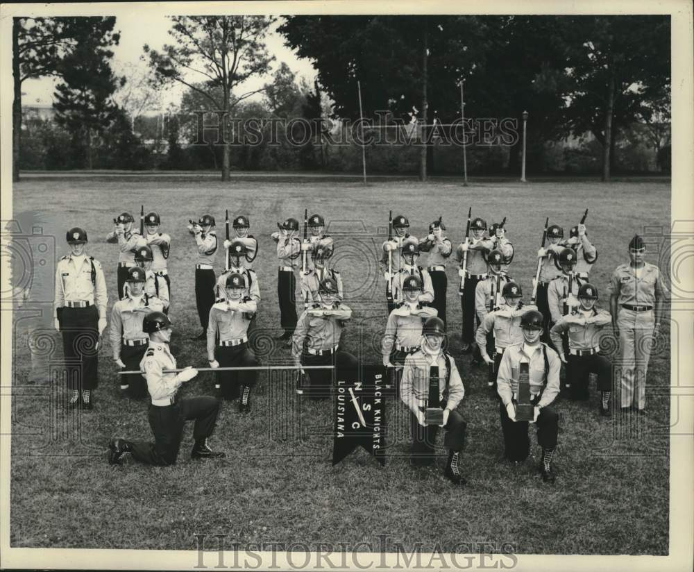 1960 Press Photo Black Knights Of Northwestern State College Display Trophies