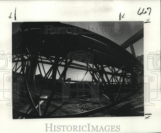 1977 Press Photo Support Structure For Pontchartrain Expressway, New Orleans- Historic Images