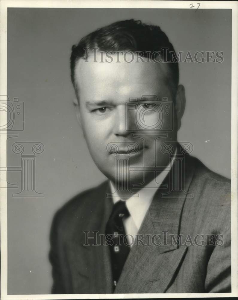1953 Press Photo Edwin T. Merrick Jr., Vice President & Director, Canal Barge Co