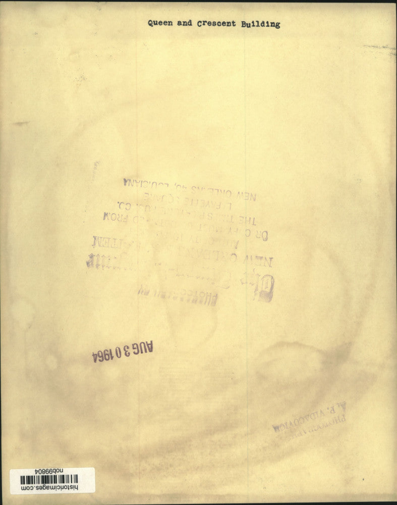 1964 Press Photo Exterior Of Queen And Crescent Building, New Orleans