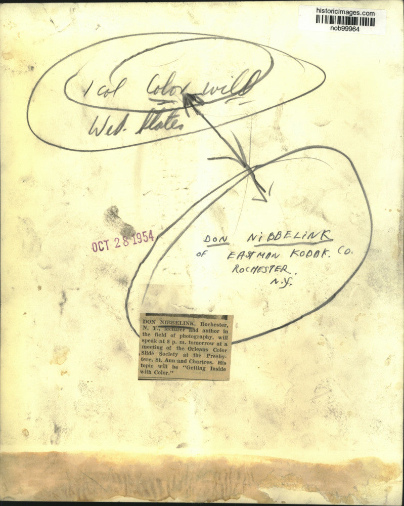 1954 Press Photo Don Nibbelink Of Eastman Kodak Company, Rochester, New York