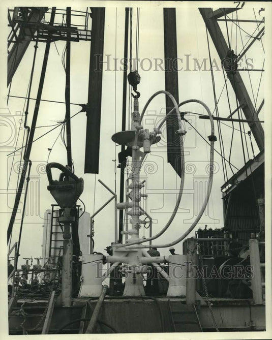1966 Press Photo Ocean Floor Well Head Assembly at Block 175 Eugene Island Area