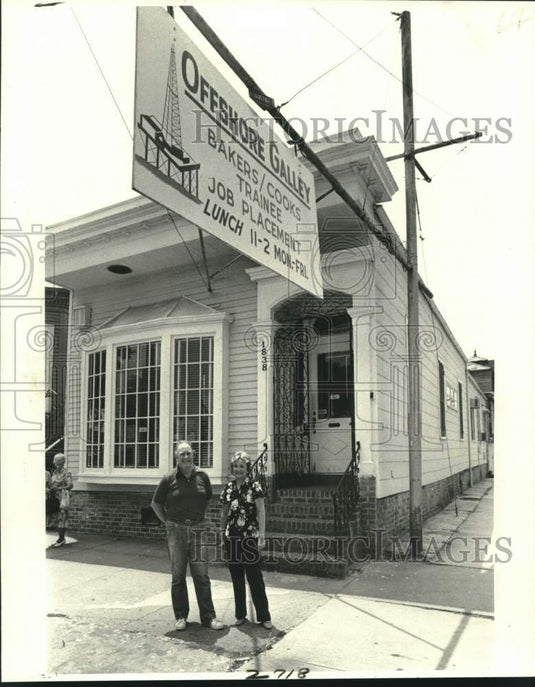 1979 Press Photo Glenn & Delores Guillet operate Offshore Gallery, Louisiana- Historic Images