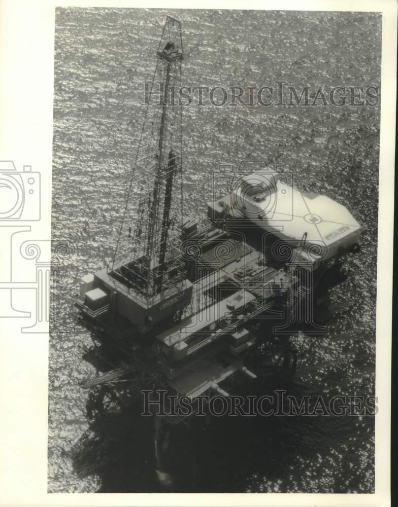 1981 Press Photo Offshore Oli Platform in West Delta Block 79, Gulf of Mexico- Historic Images