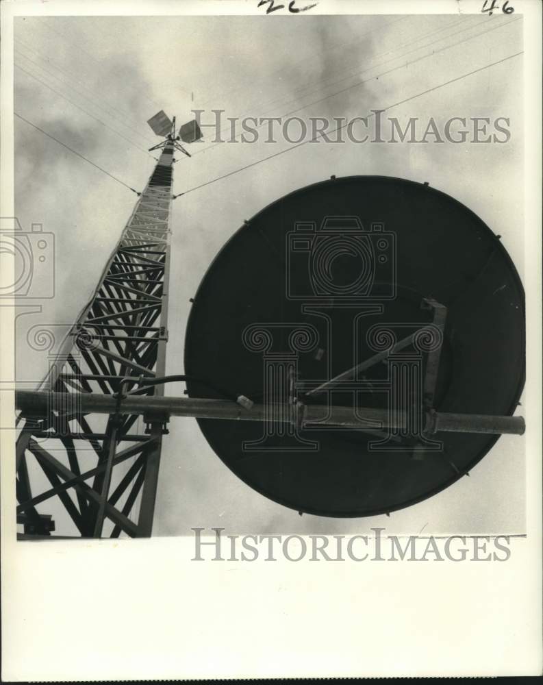 1963 Press Photo Launching Pad for Microwave Radio Beam, West Texas- Historic Images