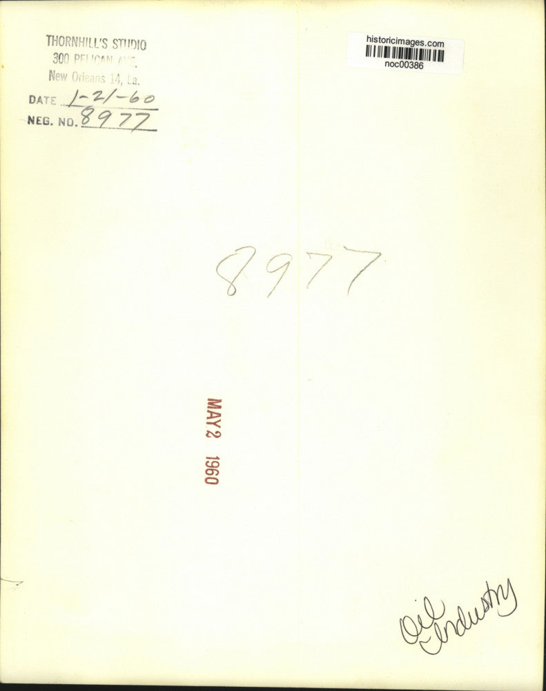 1960 Press Photo Oil Industry: Offshore Rig - noc00386