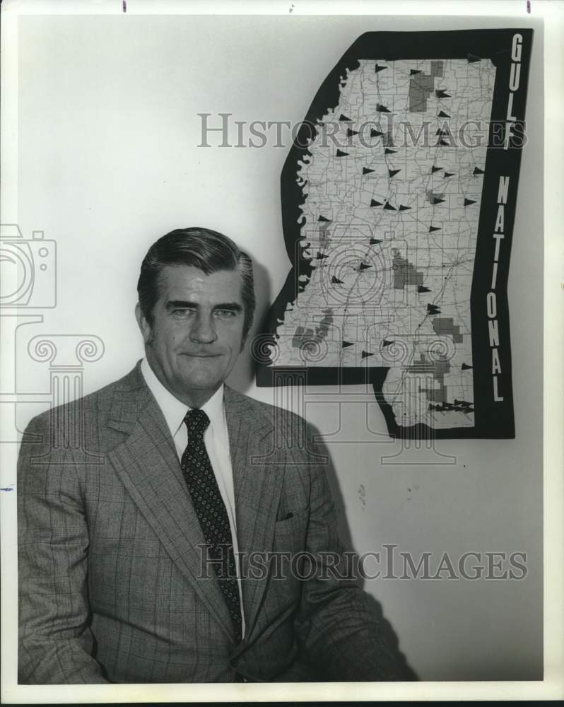 1973 Press Photo Jerry O&#39;Keefe, Biloxi Mayoralty Candidate- Historic Images