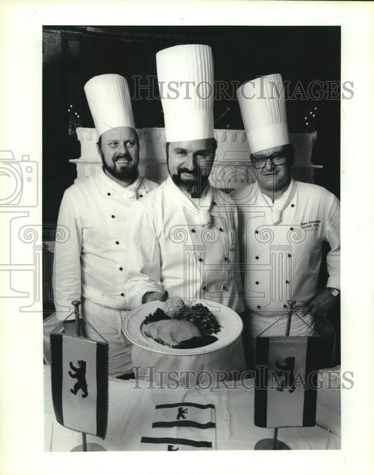 1991 Press Photo German Chef Heinz-Hermann Panning & others at Berlin Winterfest- Historic Images