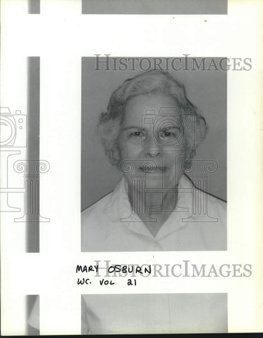 1989 Press Photo Mary Osborn- Historic Images