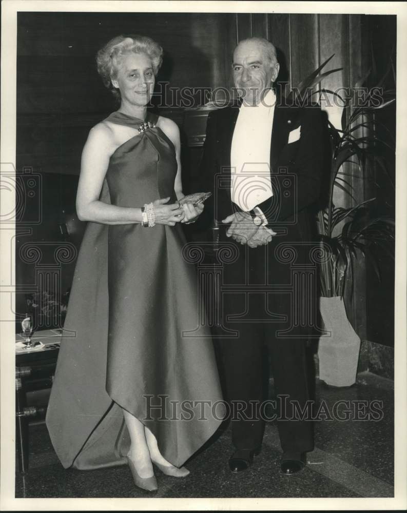 Load image into Gallery viewer, 1968 Press Photo Dr. Egidio Ortona Italian Ambassador to United States with wife
