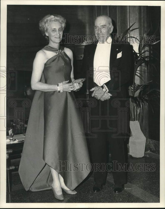 1968 Press Photo Dr. Egidio Ortona Italian Ambassador to United States with wife