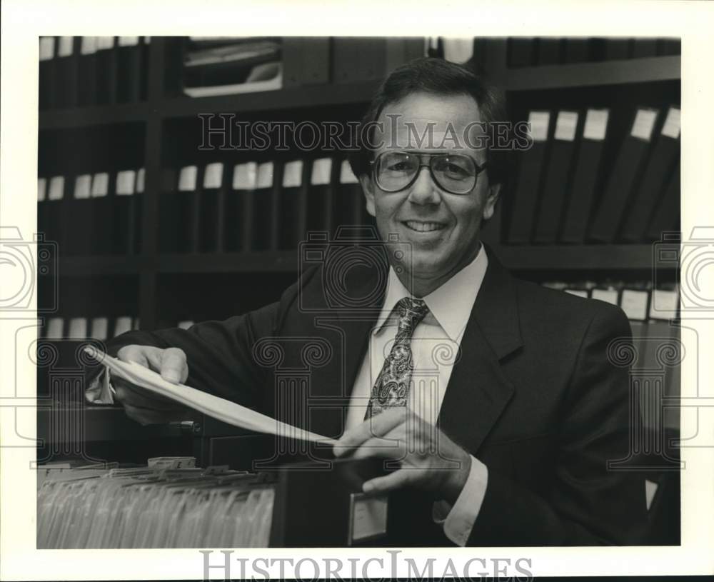 1987 Press Photo Jack Panno of Financial Insurance Management Corp. - noc01921- Historic Images