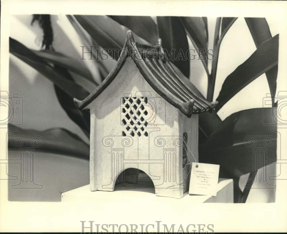 1975 Press Photo Suzanne Ormond&#39;s chinoiserie at the Louisiana Crafts Council - Historic Images