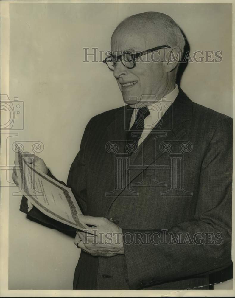 Load image into Gallery viewer, 1964 Press Photo Mr. Henry Pitot, Louisiana Landmarks Society Honoree
