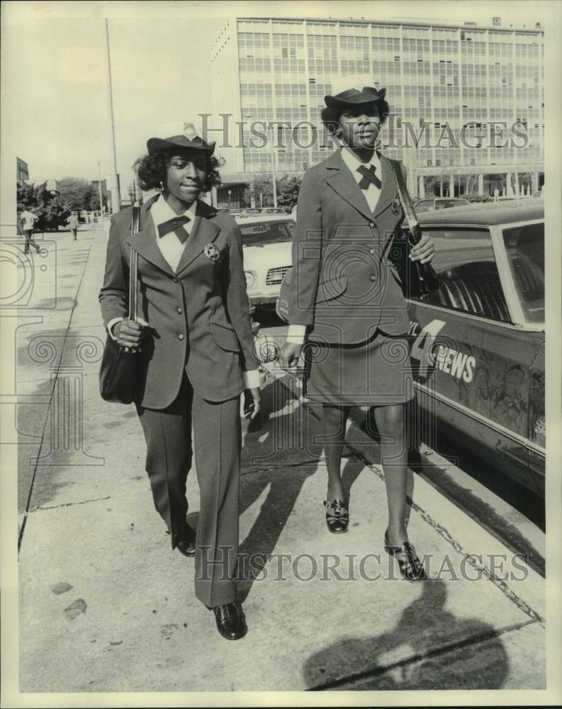 1975 Press Photo Meter Maids in Louisiana- Historic Images