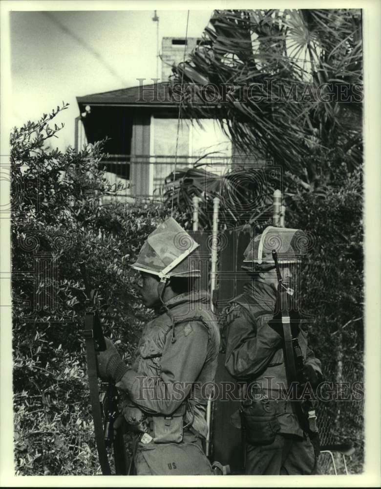 1979 Press Photo National Guardsmen of the Police Department in New Orleans- Historic Images