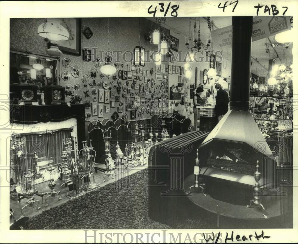 1979 Press Photo Hearth and Home Fireplace Shop at the Plaza in Lake Forest - Historic Images