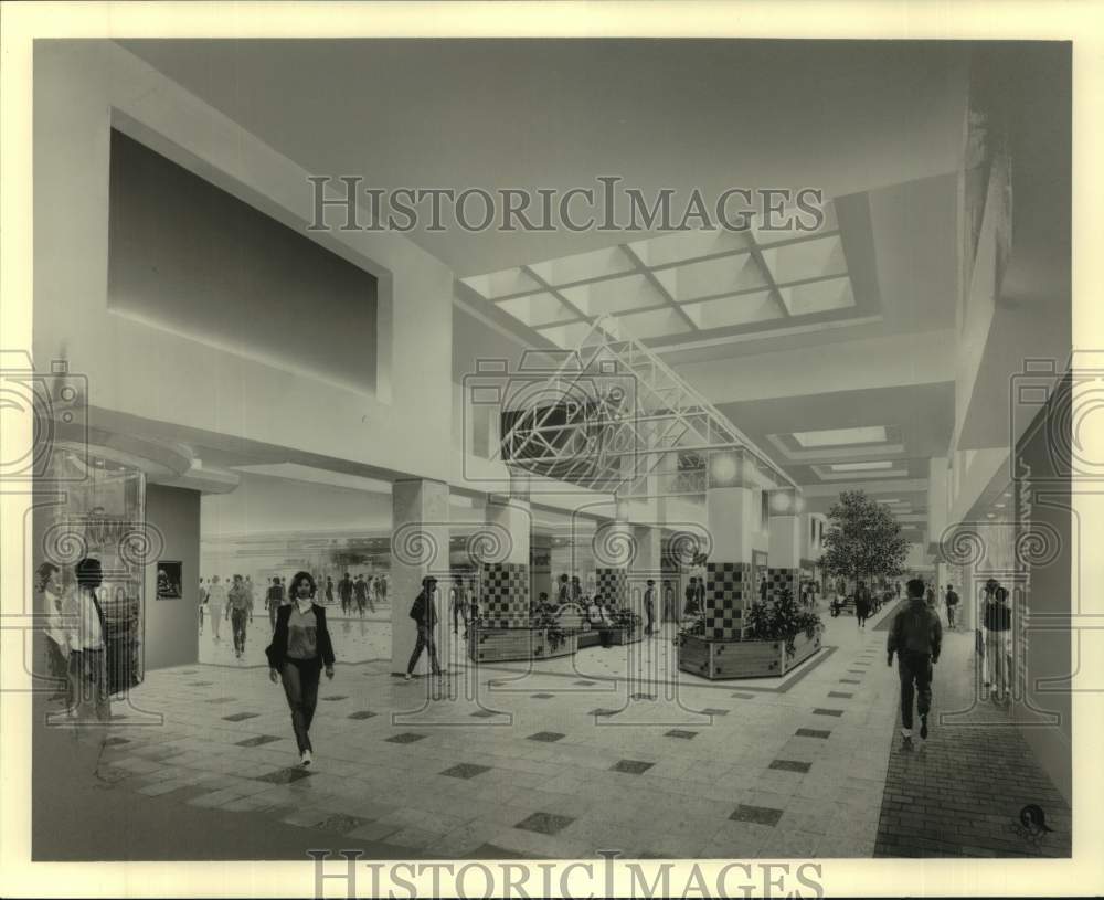 1988 Press Photo Proposed renovation of The Plaza in Lake Front, New Orleans- Historic Images