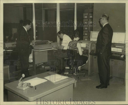 1968 Press Photo New Orleans Police - Records Office, Administrative Building