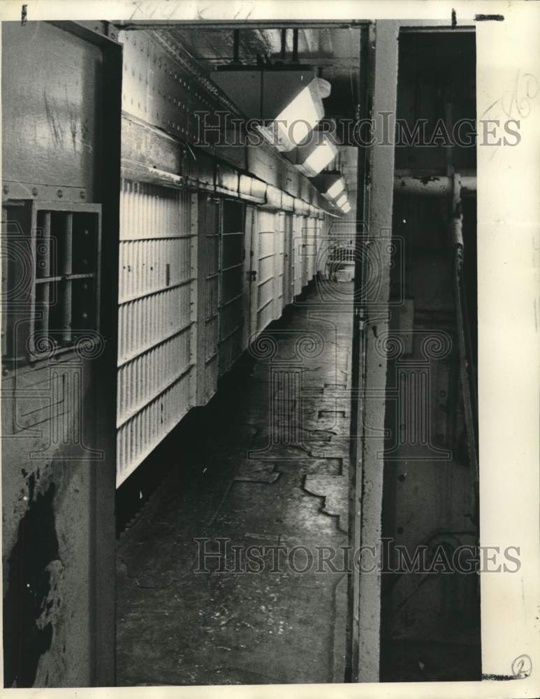 1973 Press Photo Interior of the Parish Prison Correctional facility- Historic Images