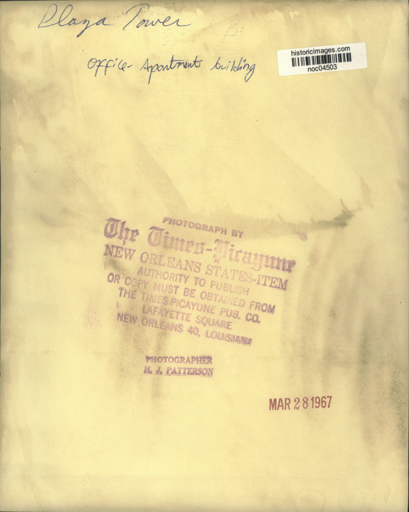 1967 Press Photo Plaza Tower- Office-Apartment Building - noc04503