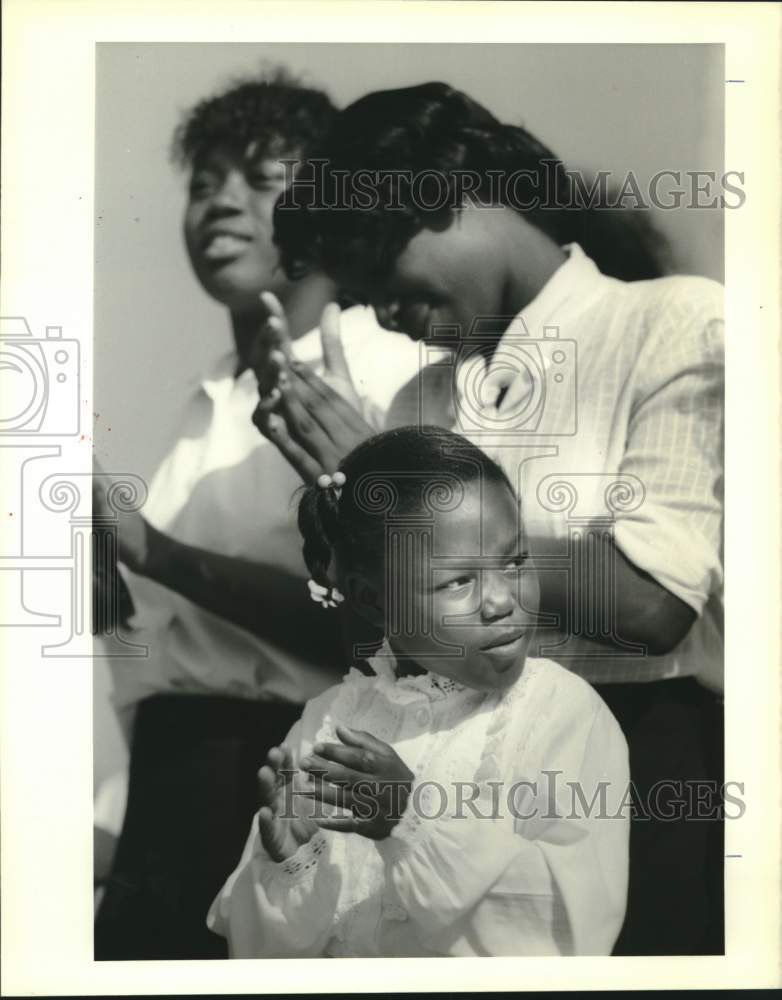 1989 Press Photo Anti drug rally in the park at Washington and La Salle- Historic Images