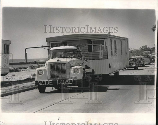 1969 Press Photo Truck brings trailer into Pass Christian along Highway 90