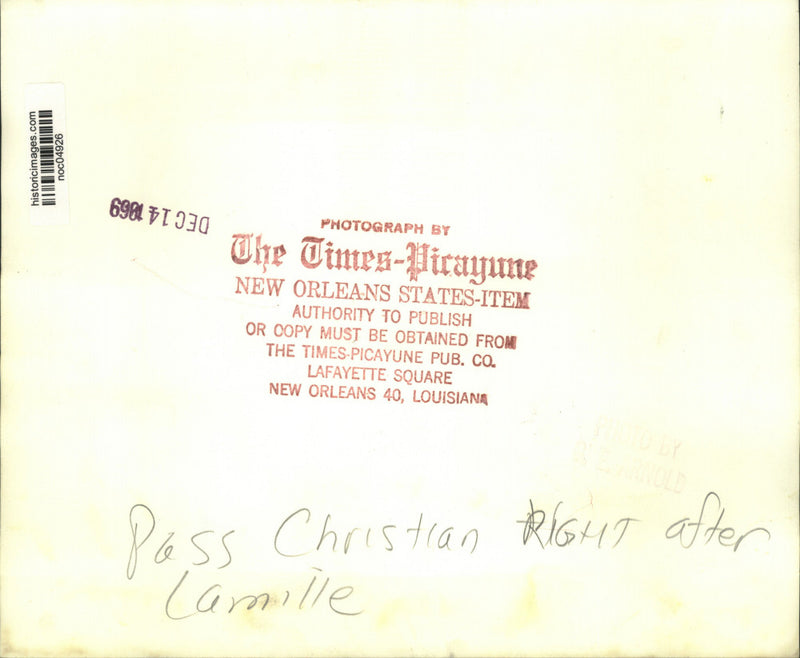 Load image into Gallery viewer, 1969 Press Photo Decimated Pass Christian right after Hurricane Camille
