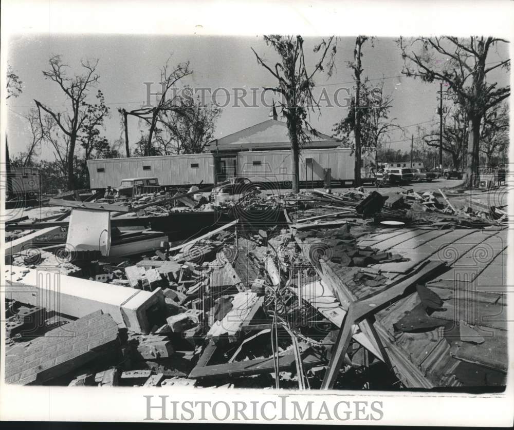 1969 Press Photo Post office in trailer, Pass Christian, Mississippi