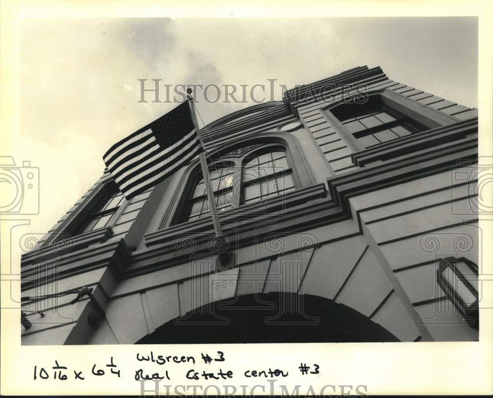 1990 Press Photo Facade of a building bearing a date of 1886 - noc05548- Historic Images