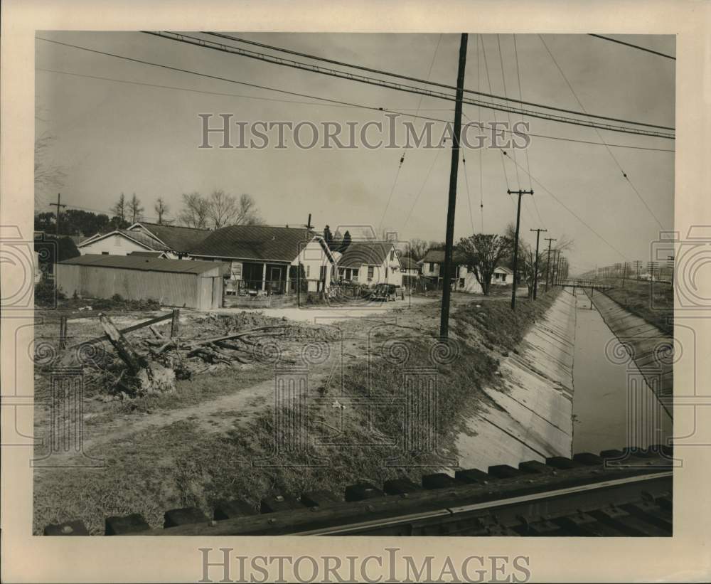 1949 Press Photo Peoples Avenue Canal in New Orleans - noc05672