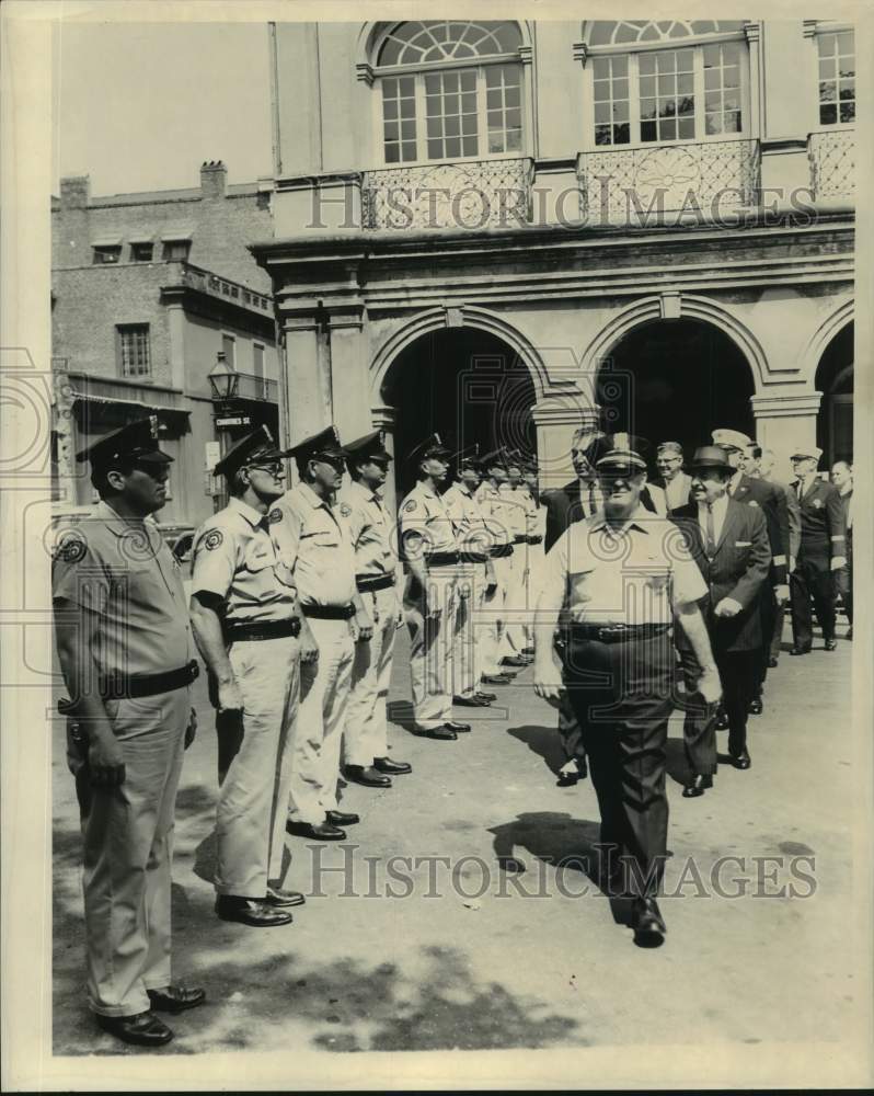 Load image into Gallery viewer, 1962 Press Photo New Orleans Police Officers in Inspection - noc05928

