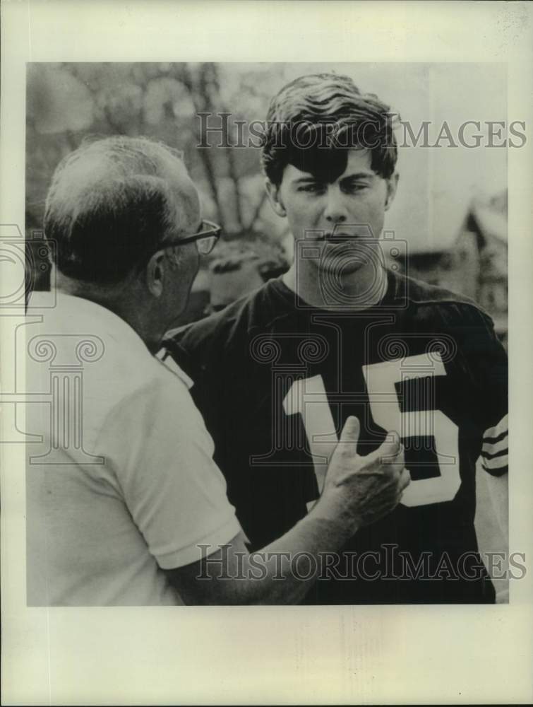 1970 Press Photo Football - Blanton Collier and Mike Phipps - noc06006- Historic Images