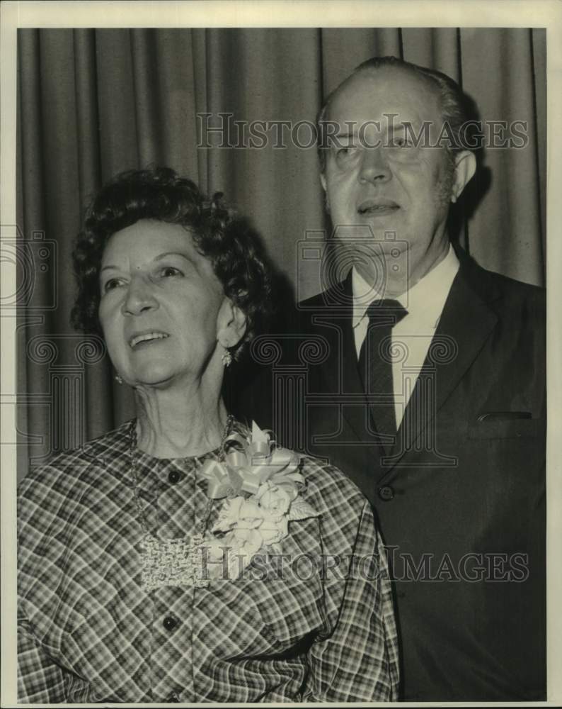 1972 Press Photo Western Union Retirees Lorena Penski and J.E. Cook- Historic Images