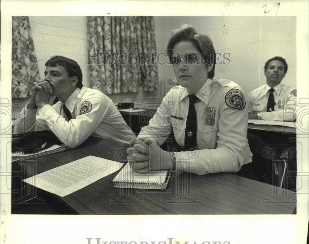 1983 Press Photo New Orleans Police Academy-Guy Naquin, Cindy Patterson - Historic Images