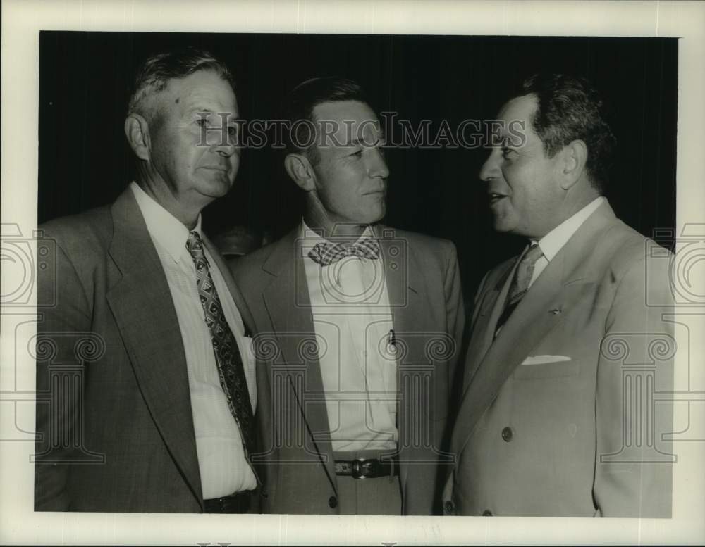 1954 Press Photo Senators W.E. Person, B.B. Rayburn and Sylvan Friedman