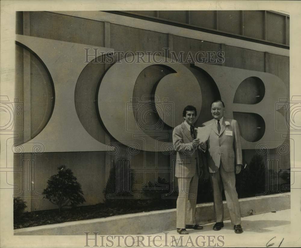 1973 Press Photo Eads Poitevent, International City Bank grand opening - Historic Images