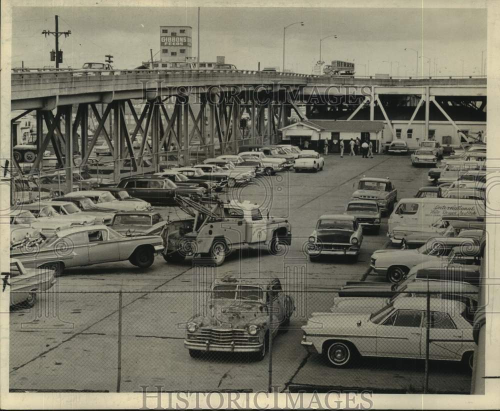 1966 Press Photo New Orleans Police Auto Pound - noc06371