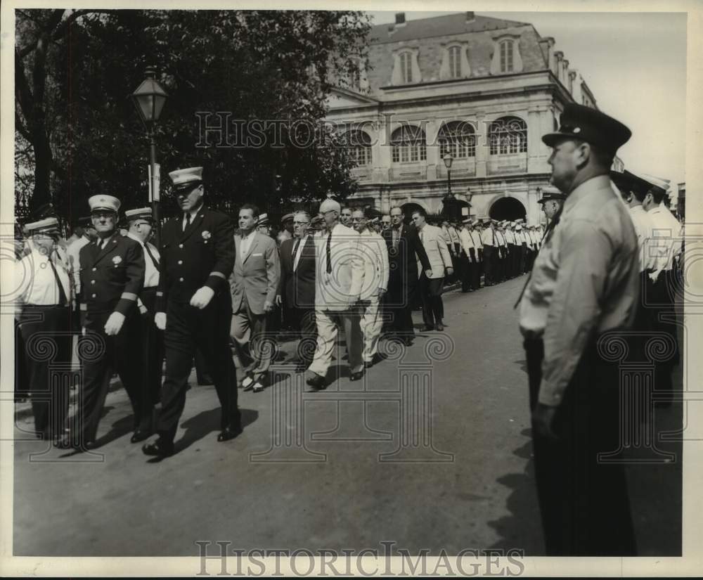 1960 Press Photo New Orleans Police &amp; Fire Department Honors Deceased Members- Historic Images