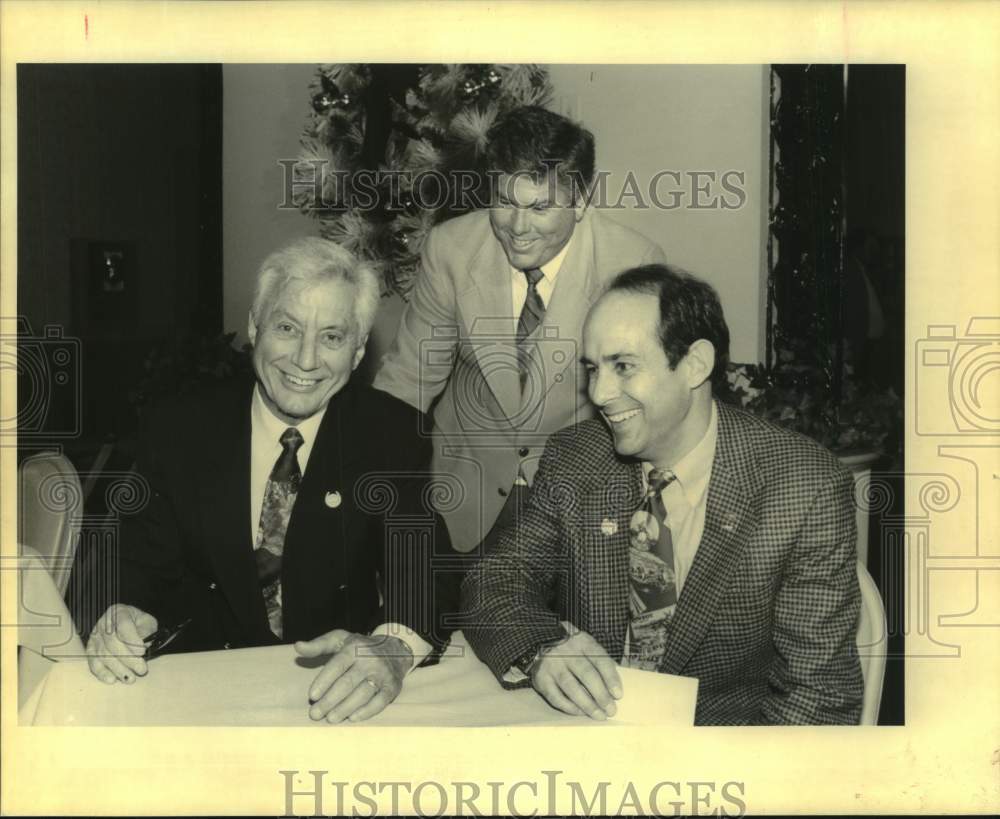 1992 Press Photo Leverne Perry, Steve Harter, Dan Fick at LA Champions Day- Historic Images