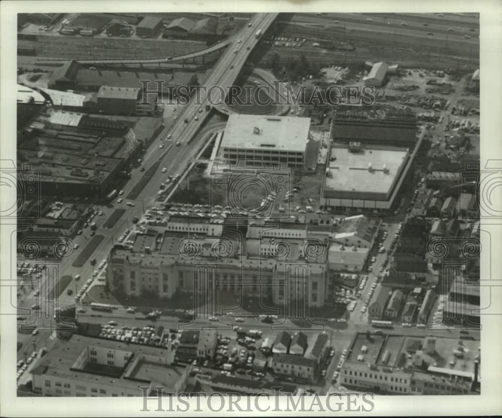 1966 Press Photo Aerial view of New Orleans police complex - noc06891