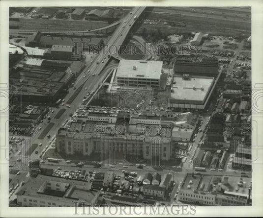 1966 Press Photo Aerial view of New Orleans police complex - noc06891