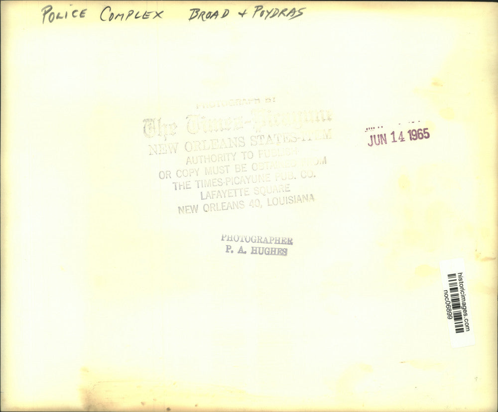 1965 Press Photo Aerial view of New Orleans police complex on Broad and Poydras