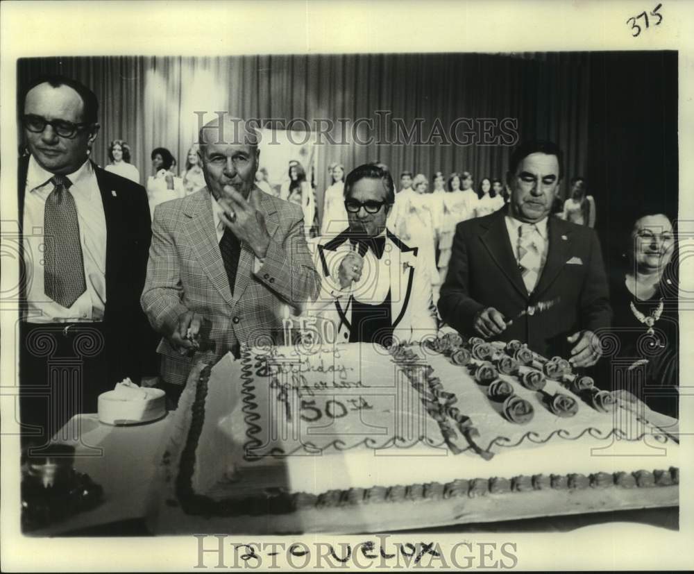 Press Photo Dignitaries at the Jefferson Parish sesquicentennial celebration - Historic Images