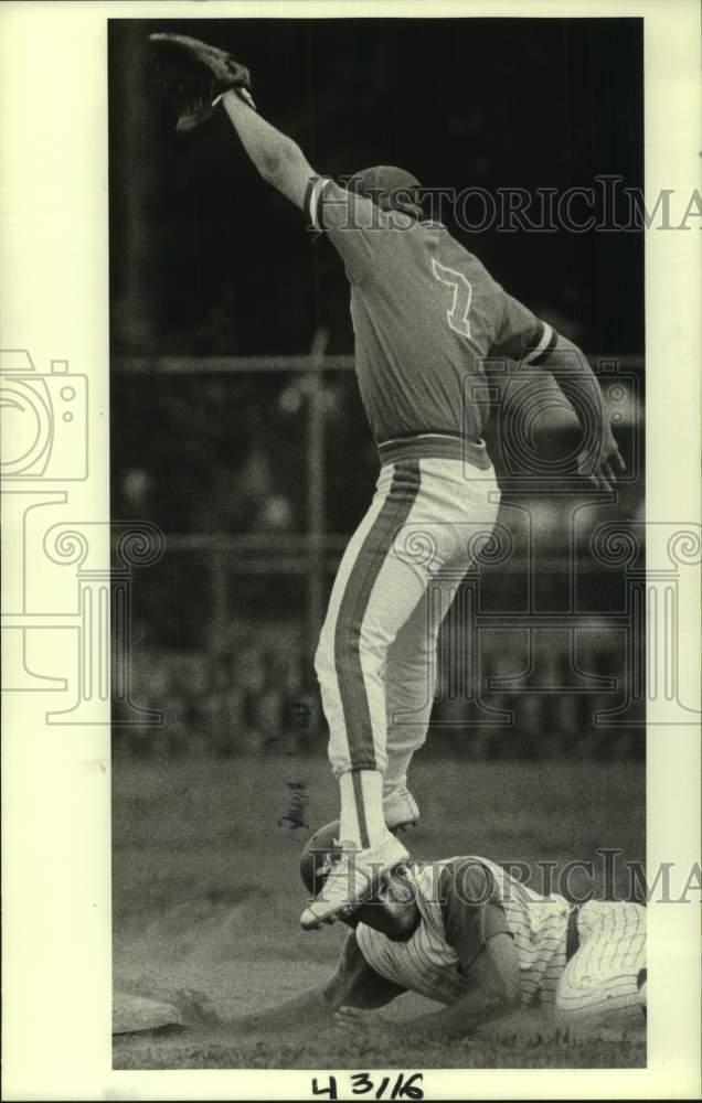 1984 Press Photo Darin Pisciotta, Schotts Baseball Player - noc07111- Historic Images