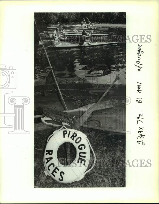 1991 Press Photo 39th annual World's Championship Pirogue Races in Crown Point - Historic Images