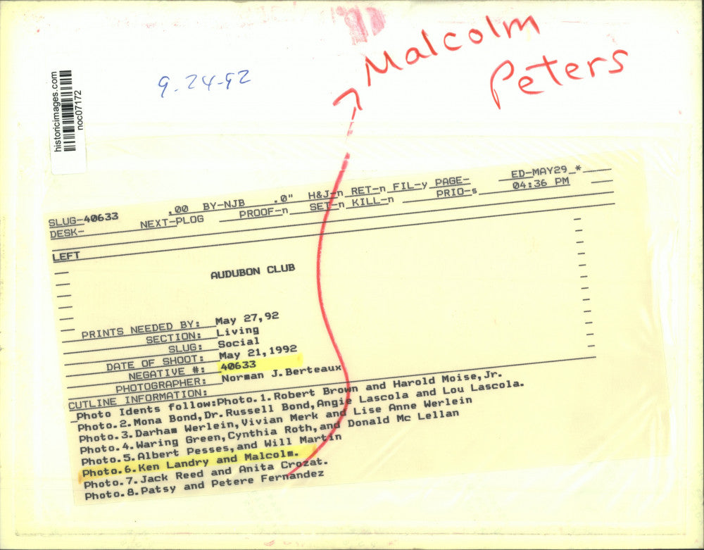 1992 Press Photo Ken Landry and Malcolm Peters with golf club in New Orleans