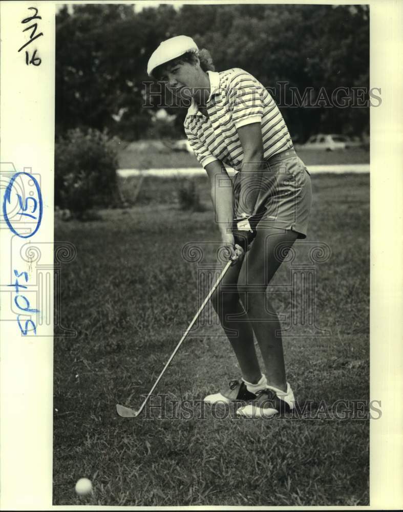 1984 Press Photo Grace Starr at the women's golf mini-tour circuit - noc07291- Historic Images