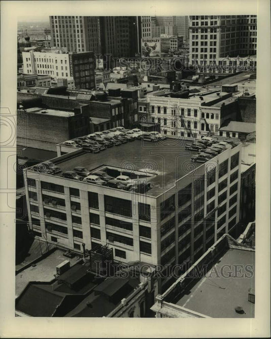 1948 Press Photo Rooftop parking lot - noc08616- Historic Images