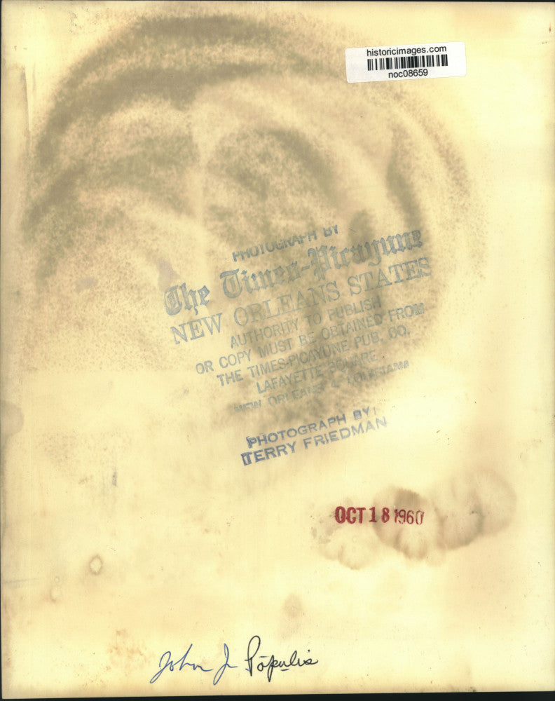 1960 Press Photo John J. Populis in Louisiana - noc08659